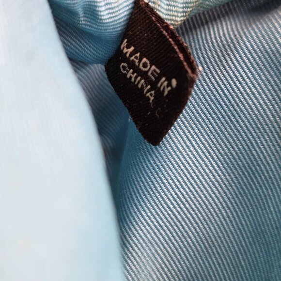 Vintage Coach Navy Optic C Rainbow Coin Pouch Bag Kiss Lock Close READ - Picture 13 of 13